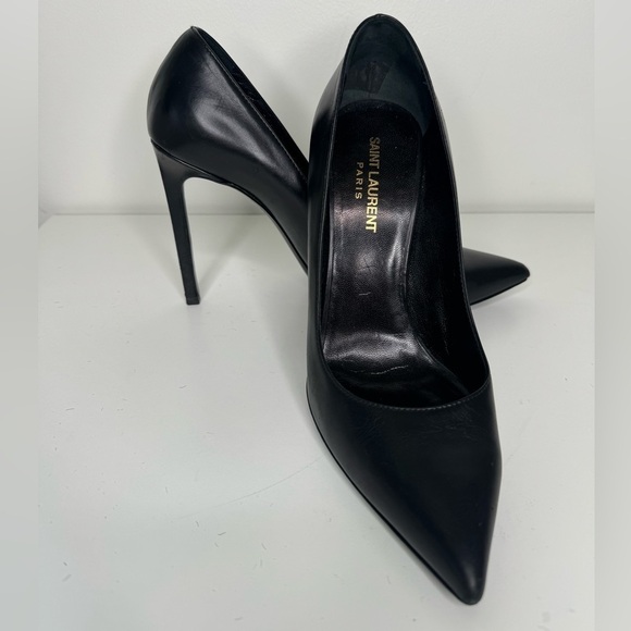 Yves Saint Laurent Paris Black Pumps Sz 38.5 - Picture 1 of 6